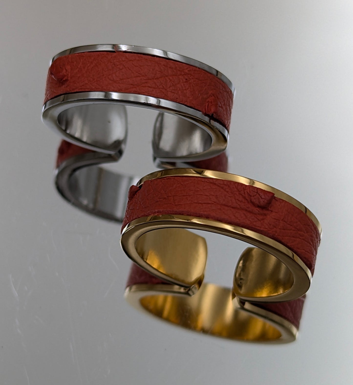 Bague anneau ouvert AUTRUCHE