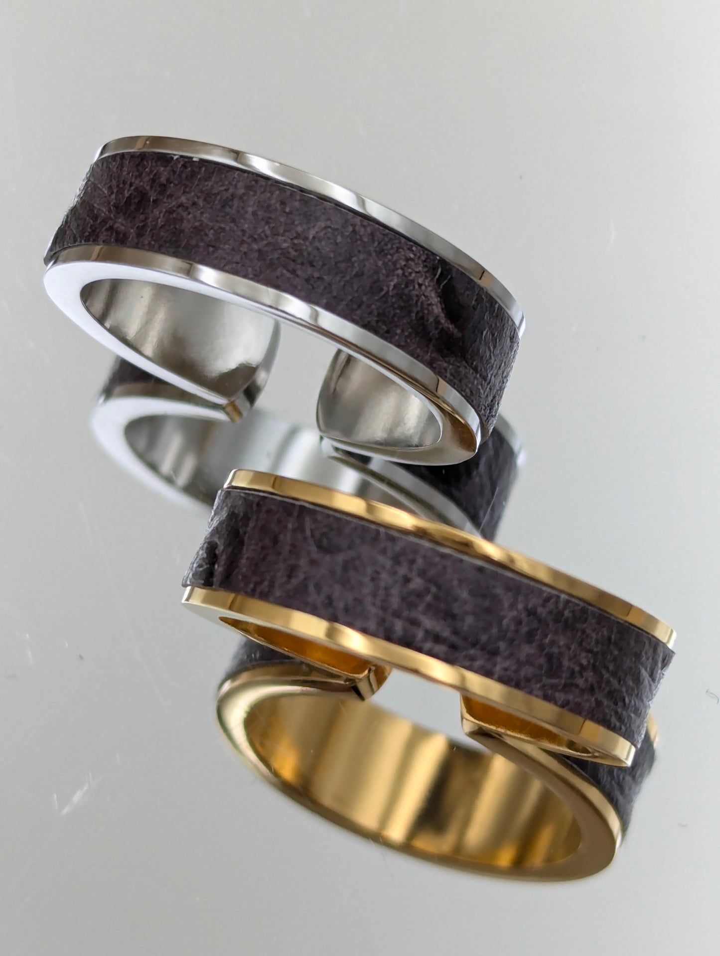 Bague anneau ouvert AUTRUCHE