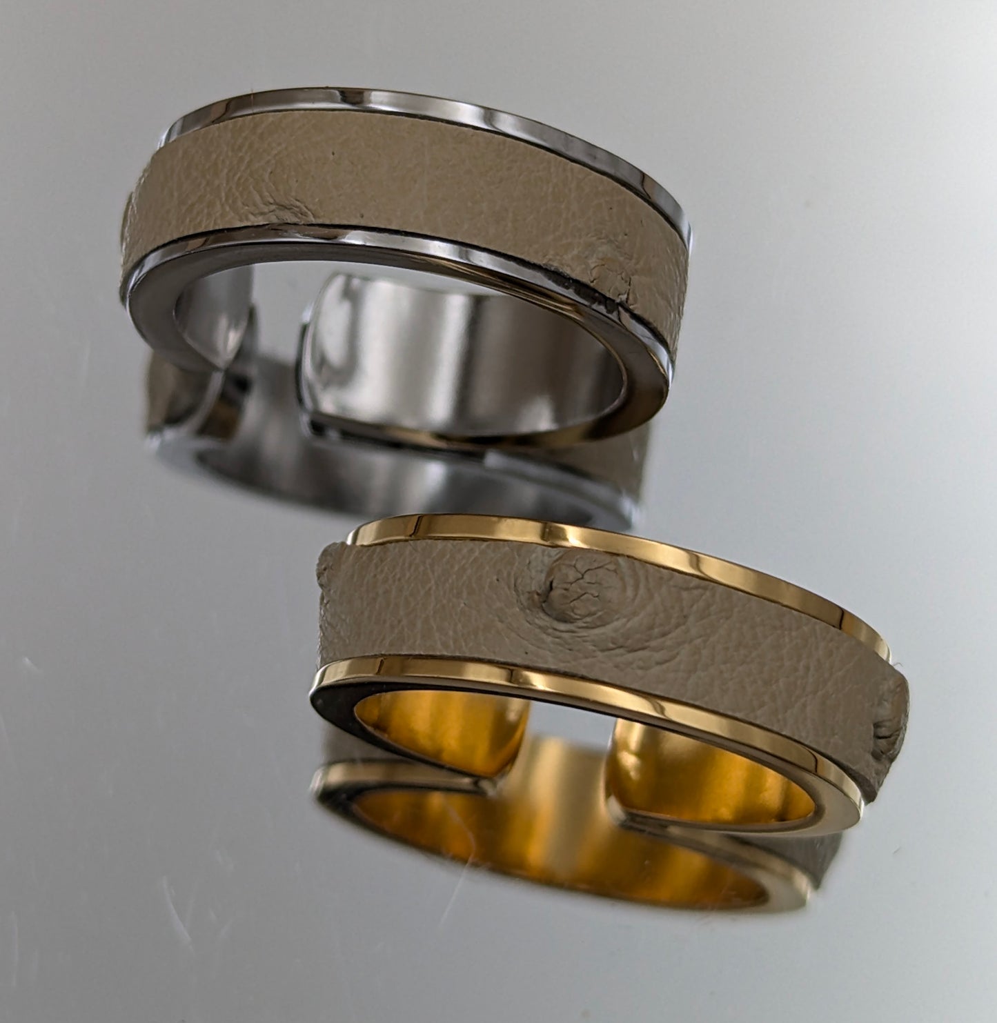 Bague anneau ouvert AUTRUCHE