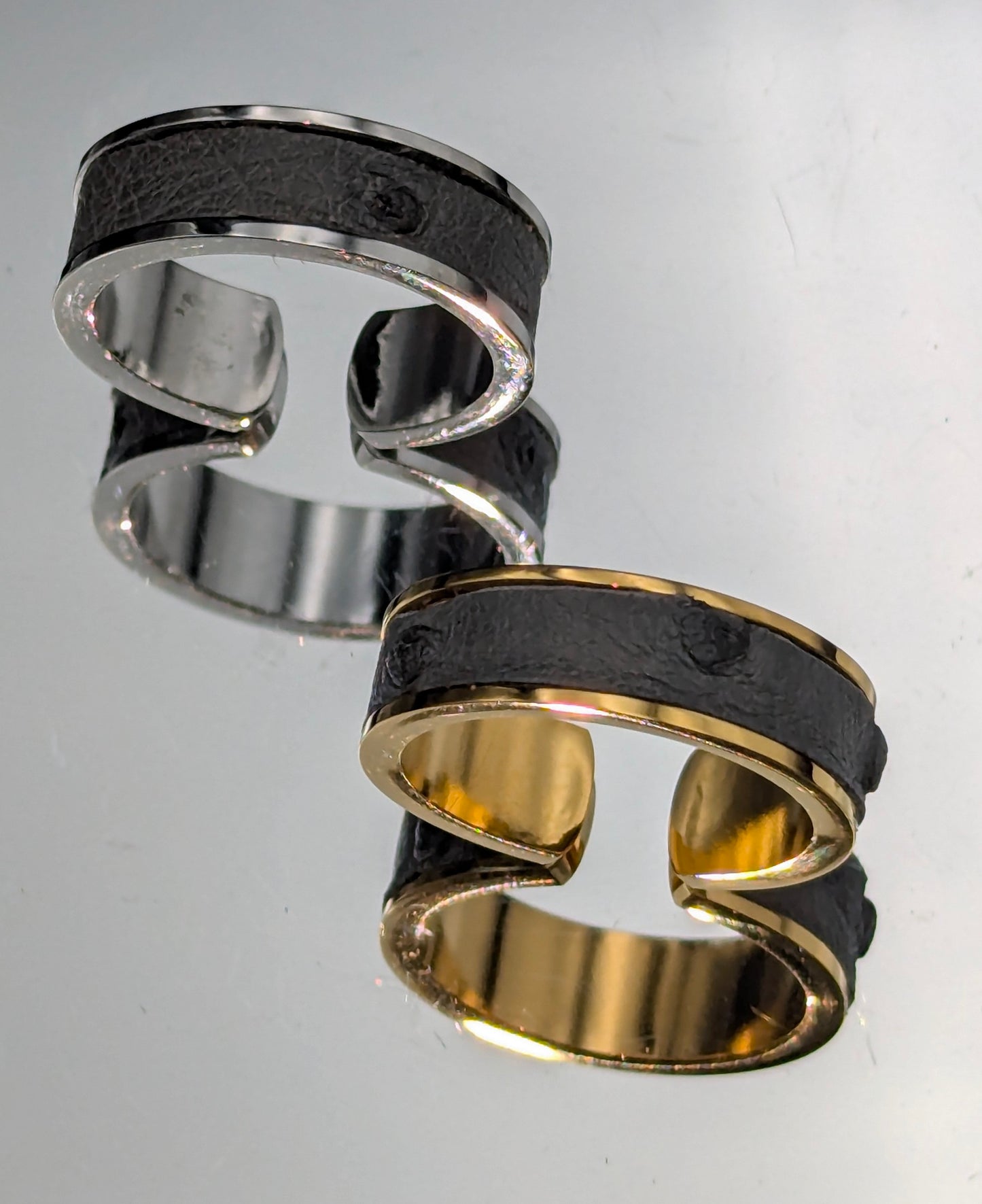 Bague anneau ouvert AUTRUCHE