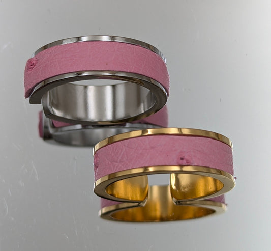 Bague anneau ouvert AUTRUCHE