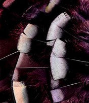 Abat-jour rond en plumes de DINDON BRONZÉ