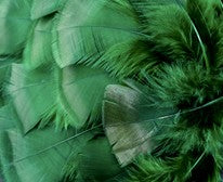 Abat-jour rond en plumes de DINDON BRONZÉ