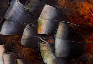 Abat-jour Conique en plumes de DINDON BRONZÉ