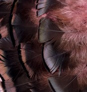 Abat-jour Conique en plumes de DINDON BRONZÉ