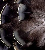 Abat-jour Conique en plumes de DINDON BRONZÉ