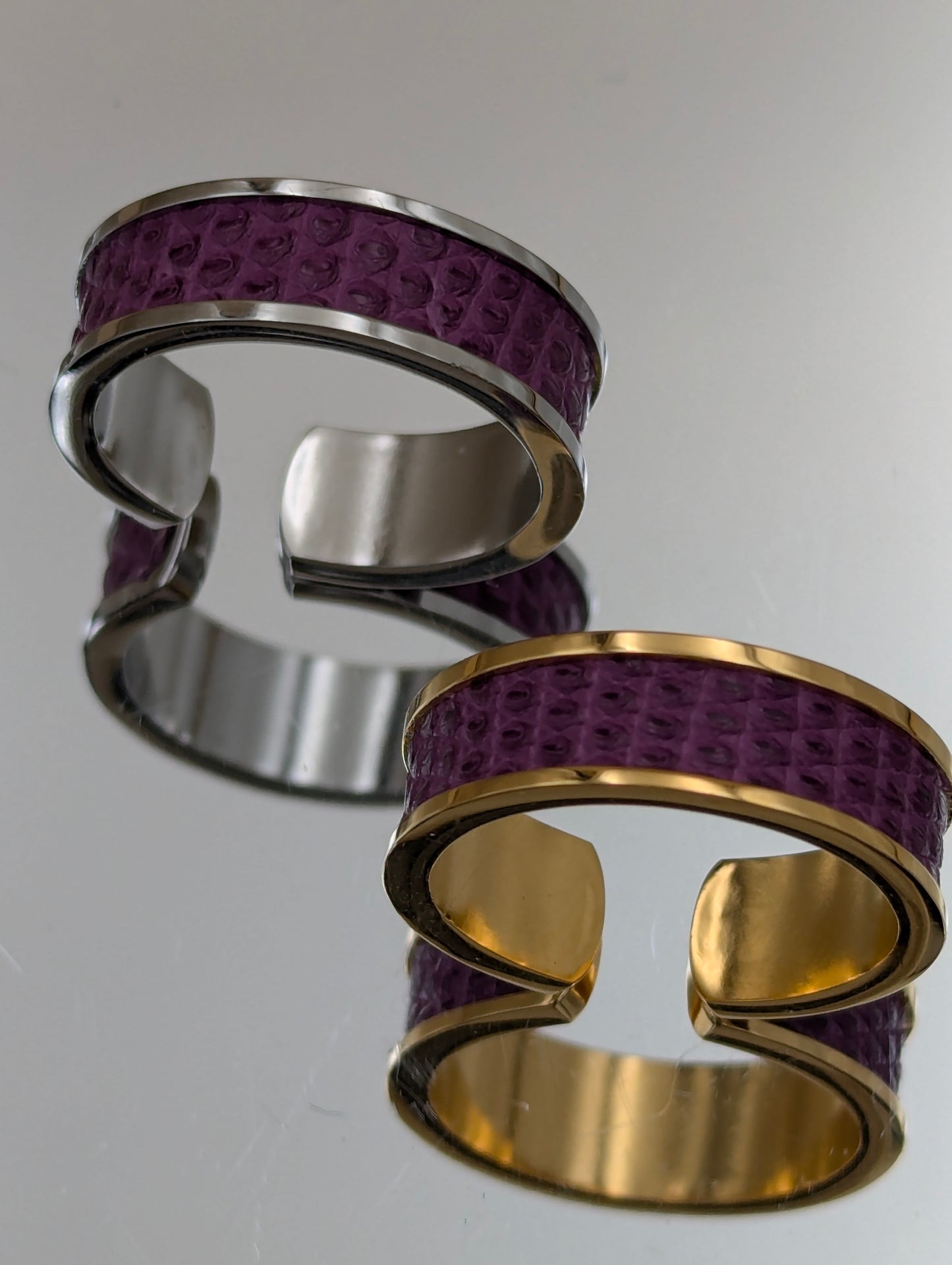 Bague anneau ouvert LÉZARD