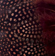 Abat-jour Rond en plumes de PINTADE DE NUMIDIE