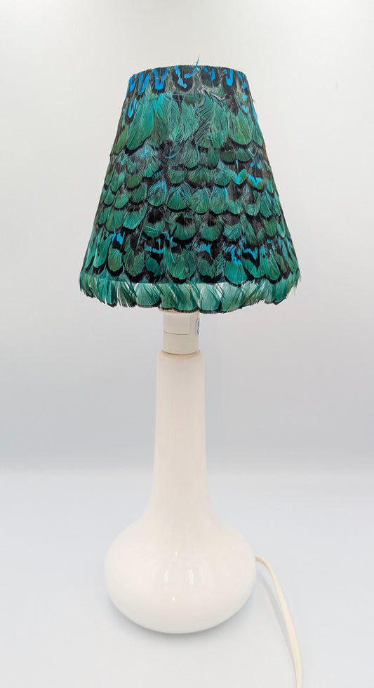 Abat-jour conique en plumes de FAISAN VÉNÉRÉ