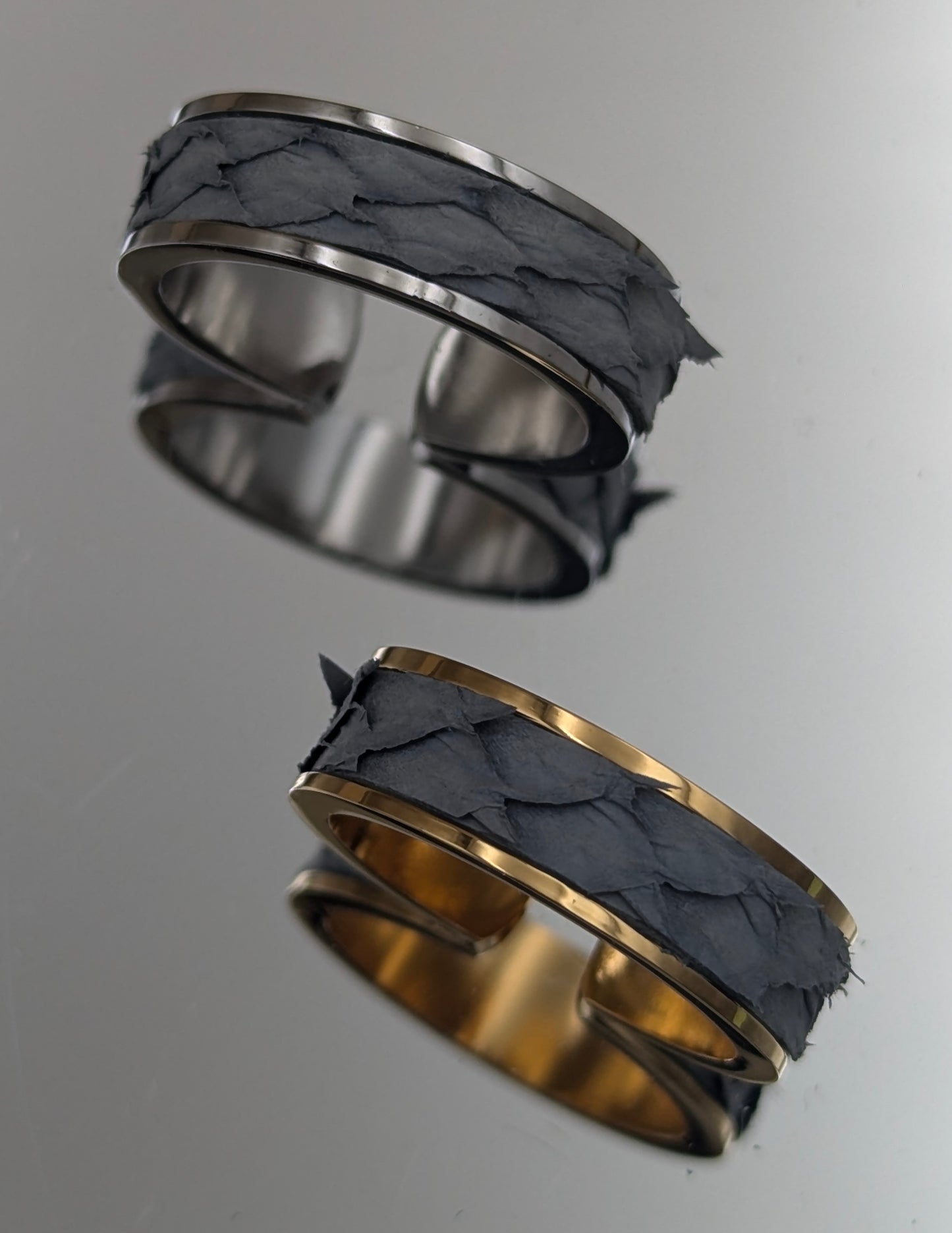 Bague anneau ouvert SAUMON