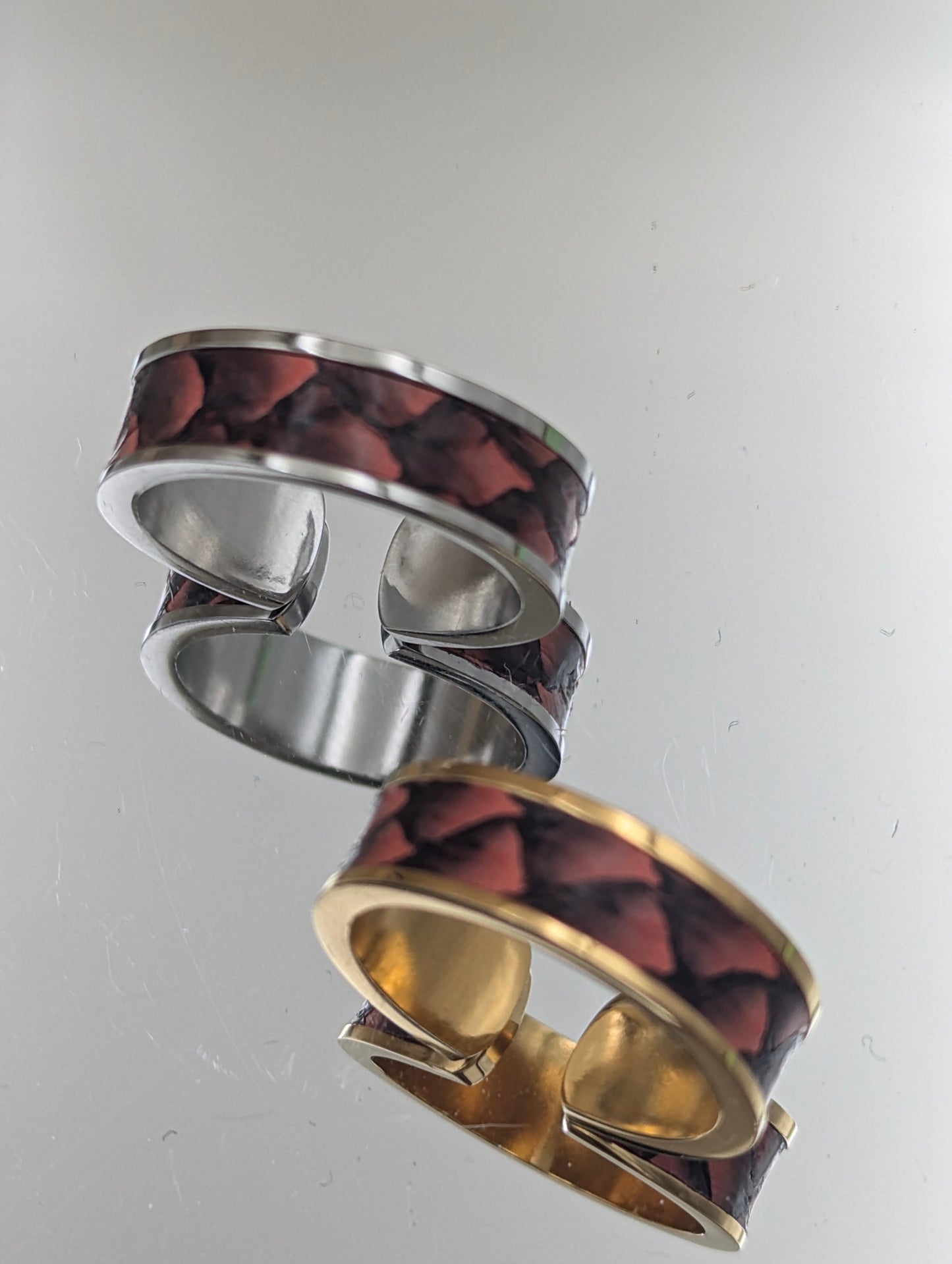 Bague anneau ouvert SAUMON