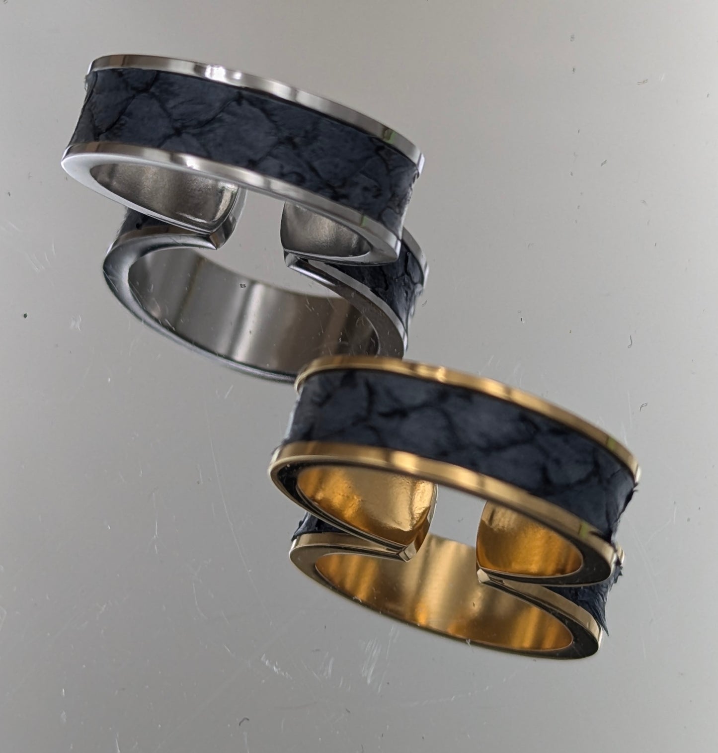 Bague anneau ouvert SAUMON